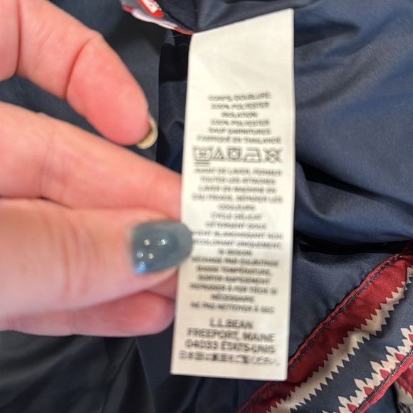 LL Bean Primaloft Hooded 3/4 zip puffer - Picture 6 of 7
